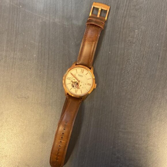 Fossil Men's Townsman Automatic Brown Leather Watch - Picture 3 of 6